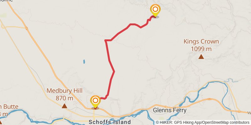 Idaho Centennial Trail stage 8 Map