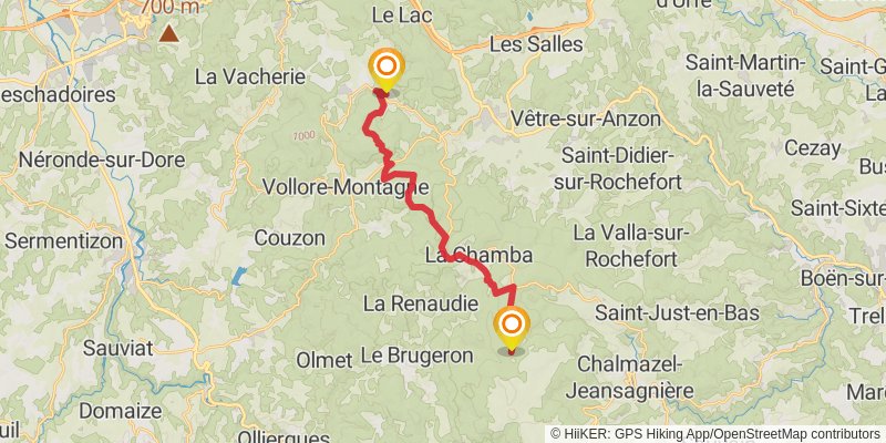 GR 3 - Vallee De La Loire stage 13 Map