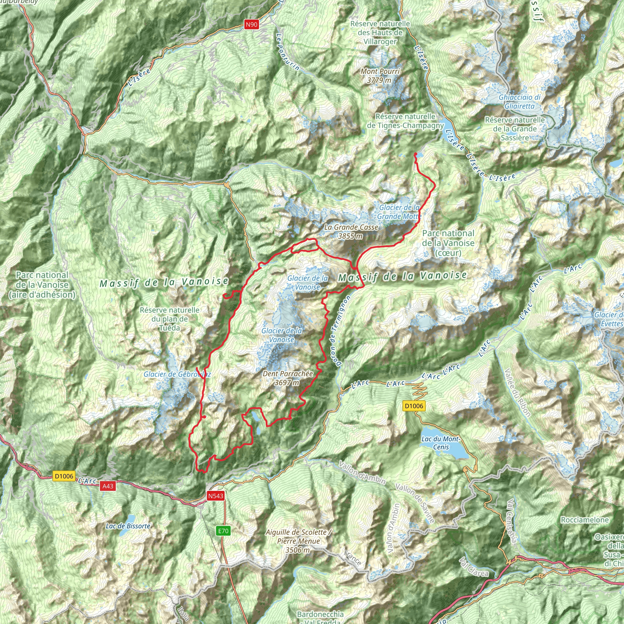 La Vanoise mobile static map