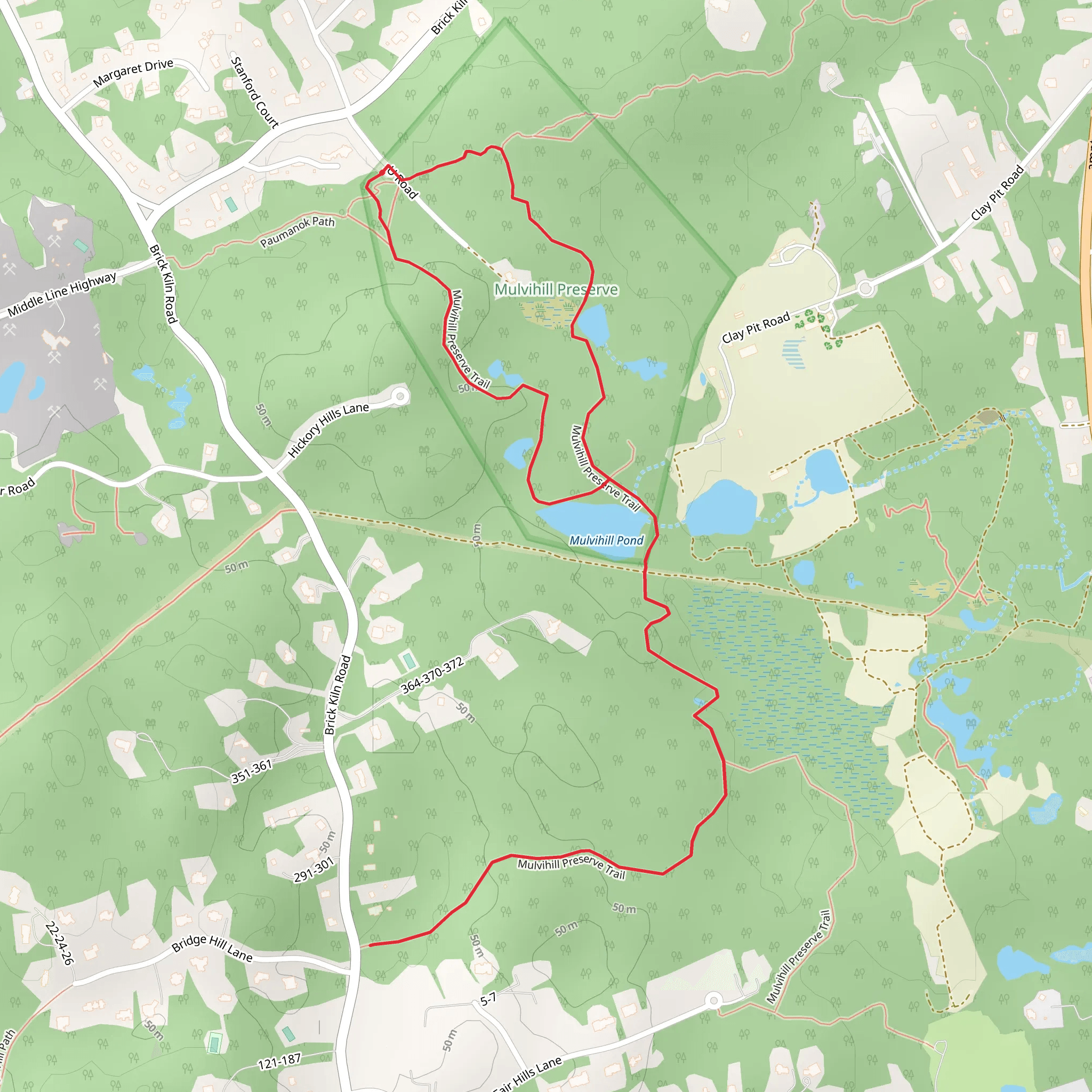 Mulvihill Preserve Trail Loop mobile static map