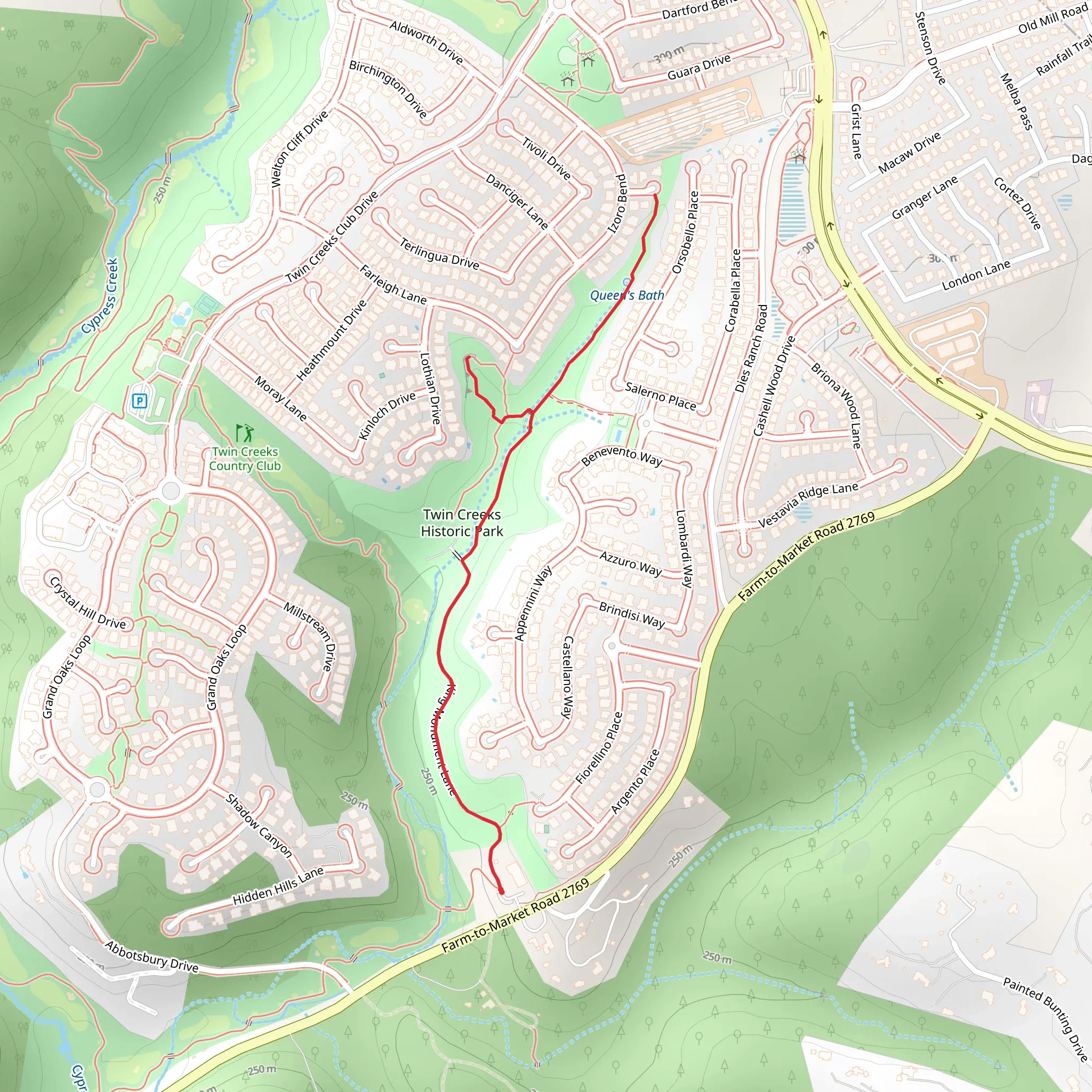 Twin Creeks Historic Park mobile static map