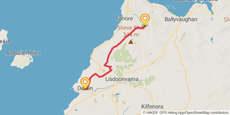 Burren Way stage 2 Map