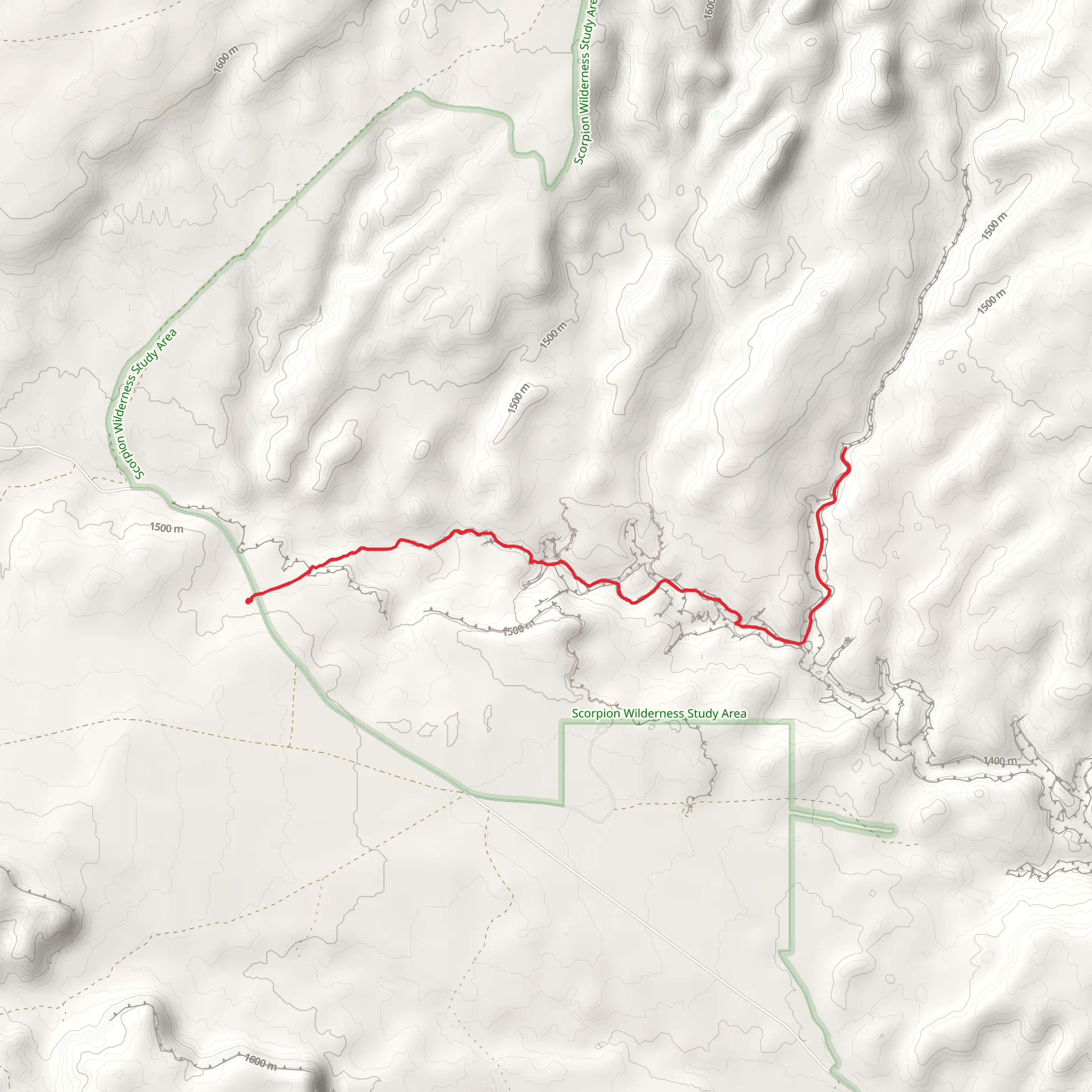 Upper Dry Fork Trail and Dry Fork Coyote Gulch Trail mobile static map