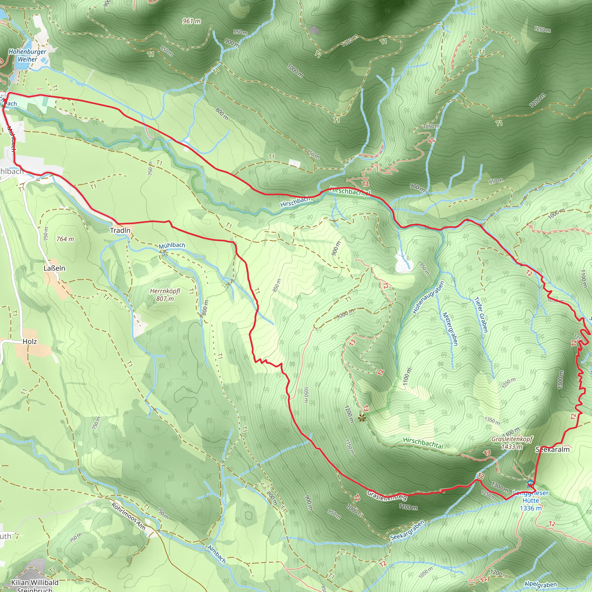 Mühlgasse and Sulzbach Loop via Wanderweg mobile static map