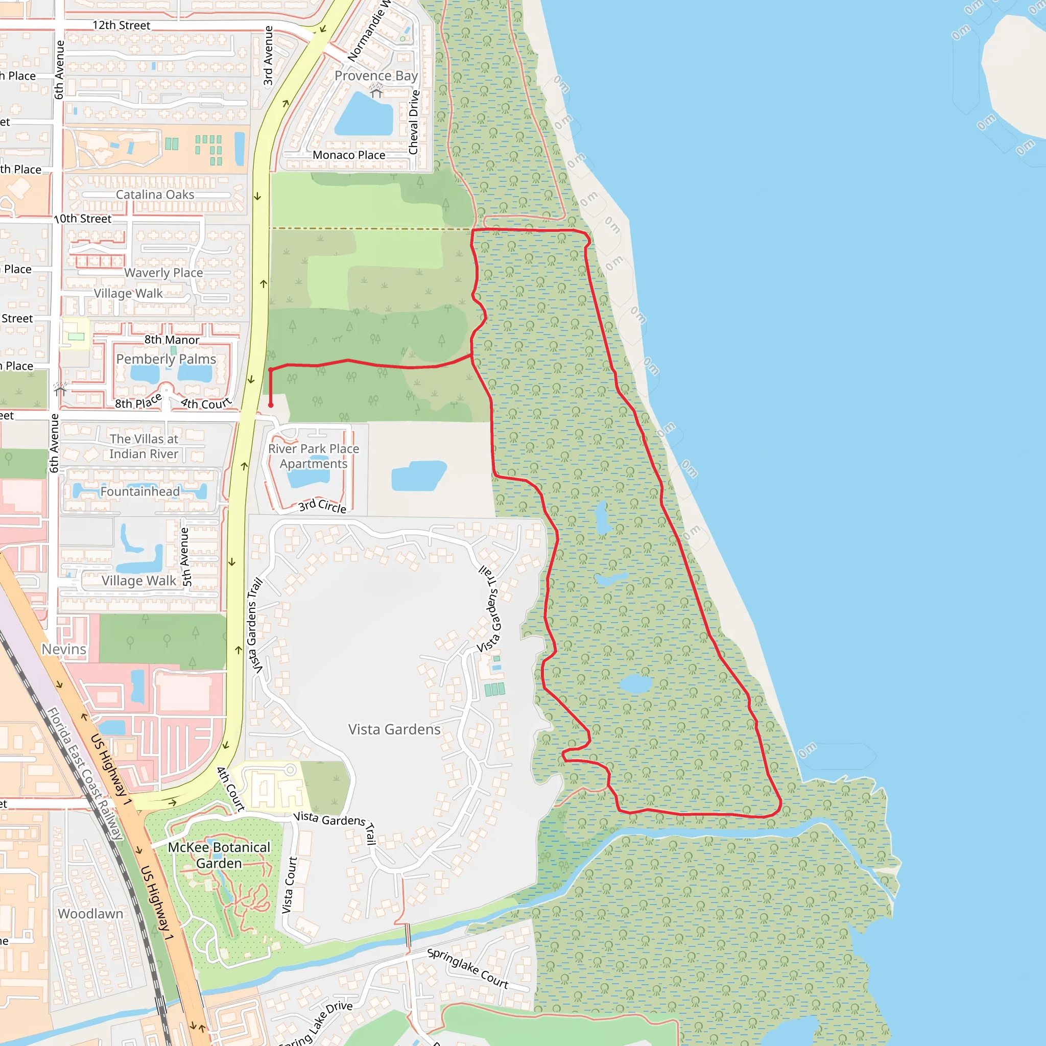 Indian River Boulevard Loop mobile static map