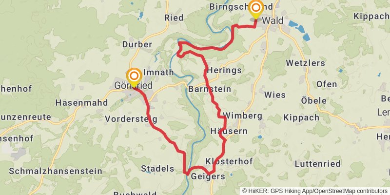 Wasserläufer - Route stage 7 Map