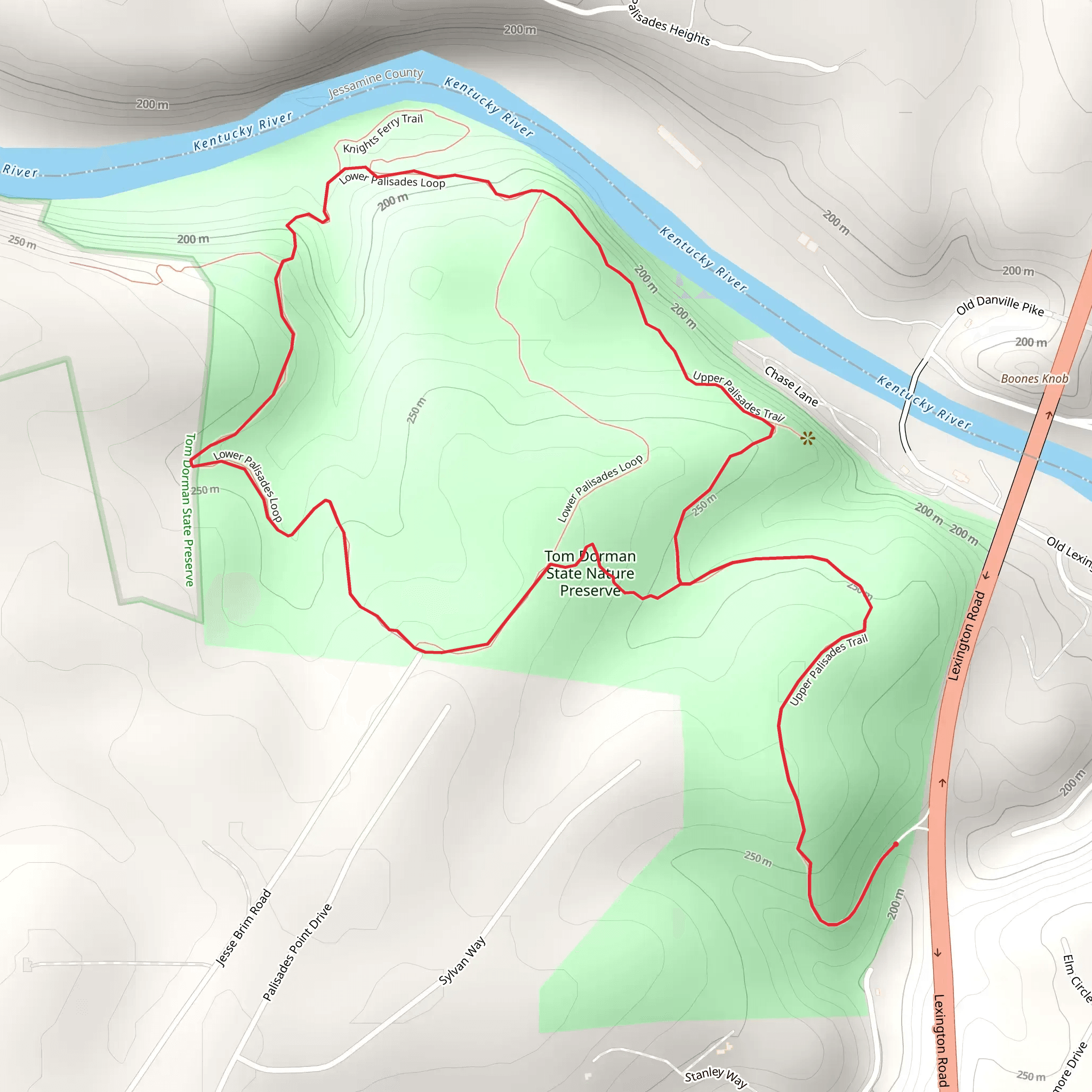 Lower and Upper Palisades Loop Trail mobile static map