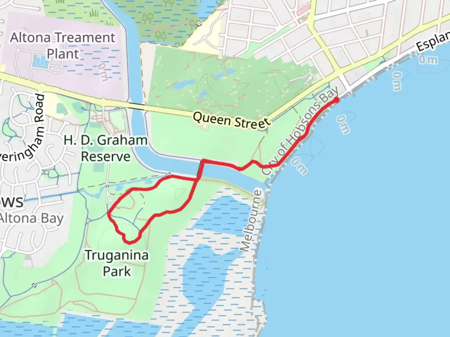 An image depicting the trail Truganina Park Trail and Laverton Creek Spit Walk and its surrounding area.