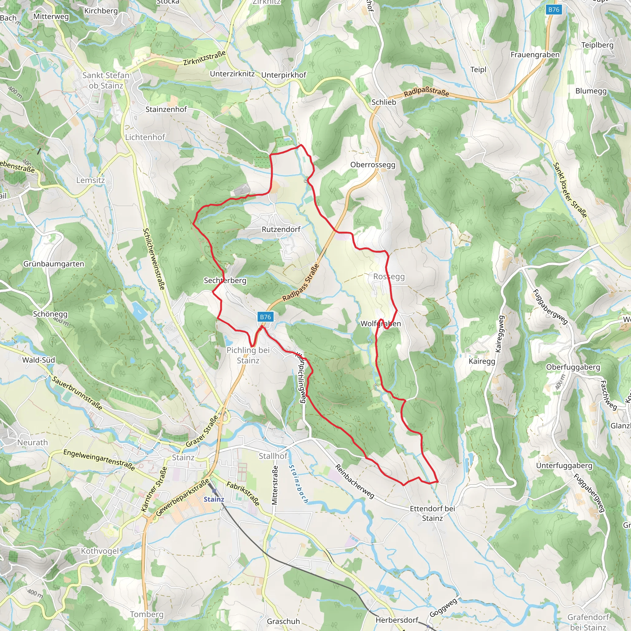 Georgsberg Rundweg mobile static map