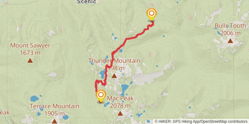 Pacific Crest Trail - Snoqualmie Pass To Stevens Pass stage 7 Map