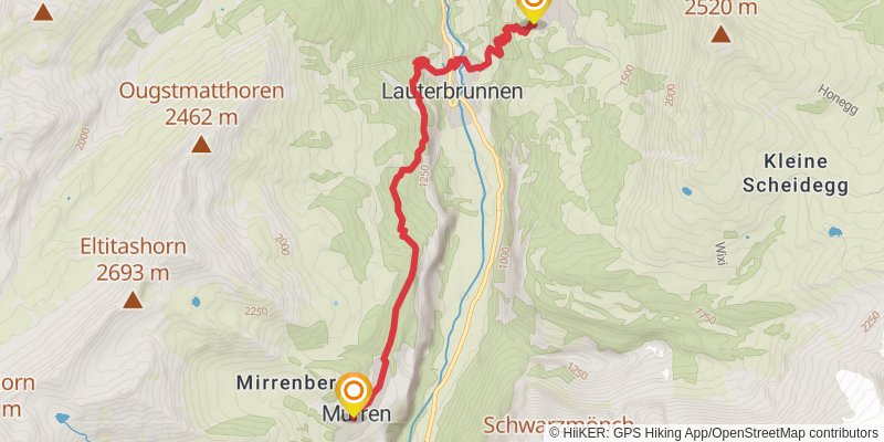 Alpine Pass Route stage 11 Map