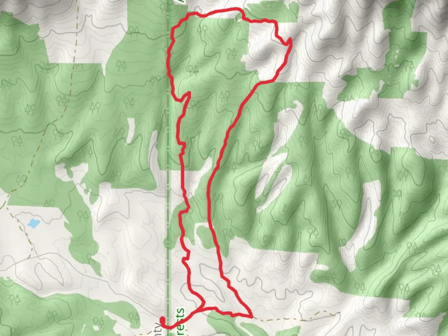 An image depicting the trail Border Trail and Cow Head Loop Trail and its surrounding area.