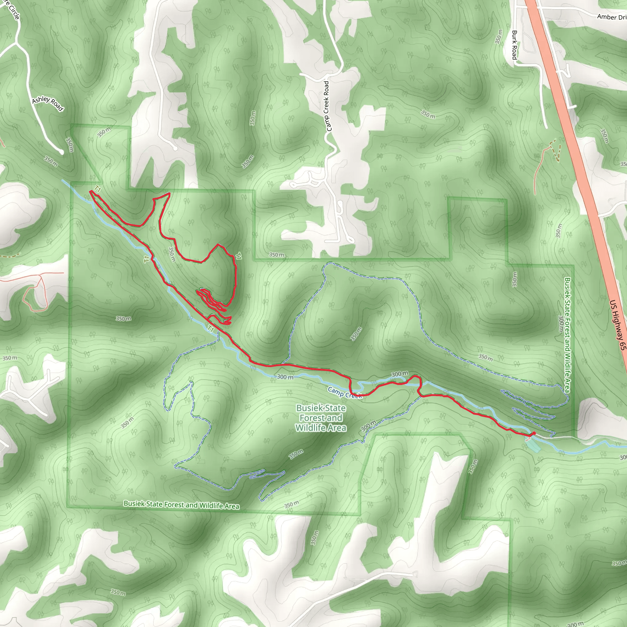 Busiek Orange Loop Trail mobile static map
