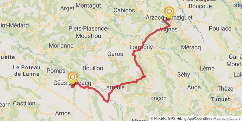 GR 65 Rocamadour Variant stage 26 Map