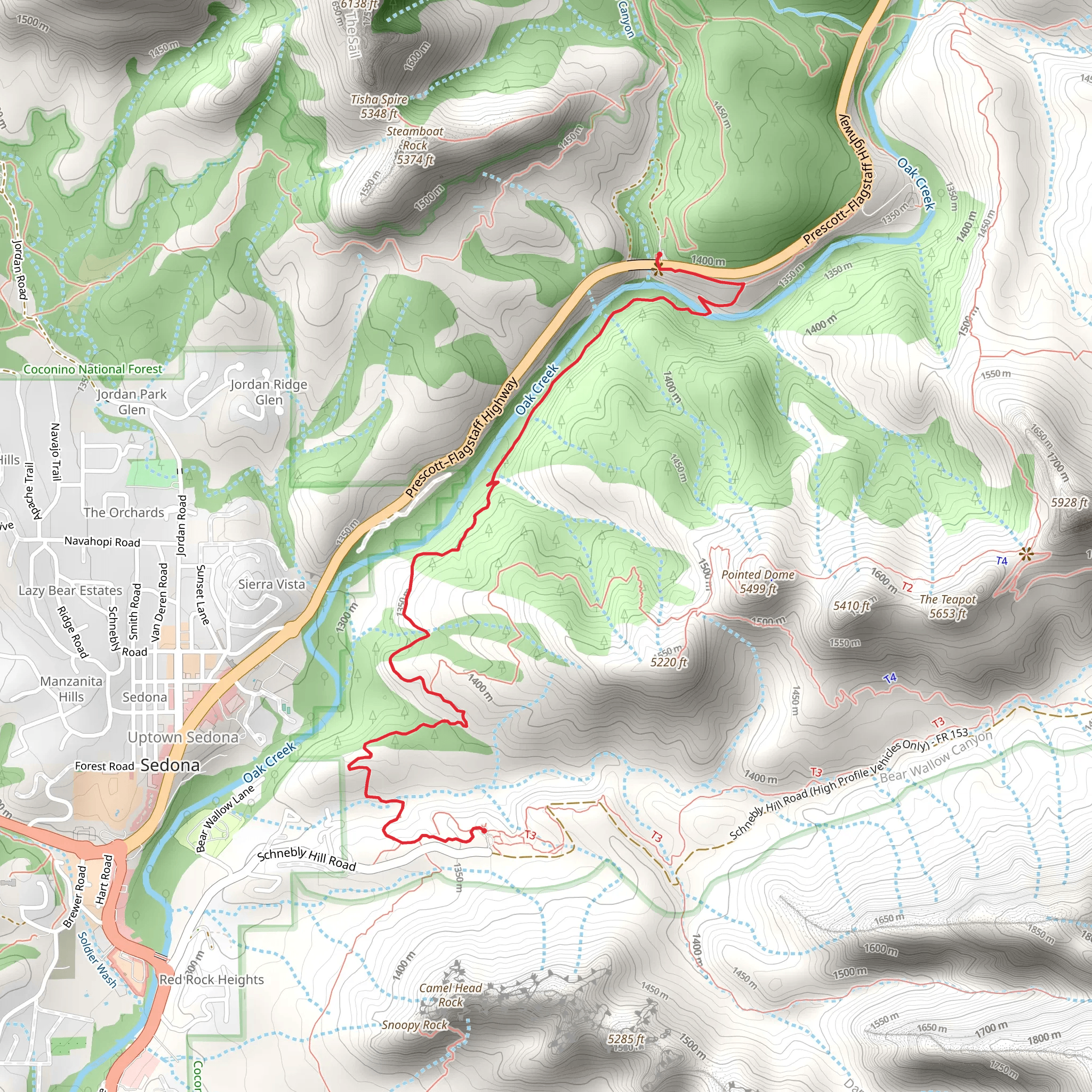Huckaby Trail mobile static map