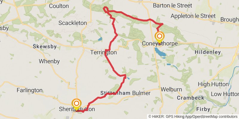 Centenary Way - North Yorkshire stage 2 Map