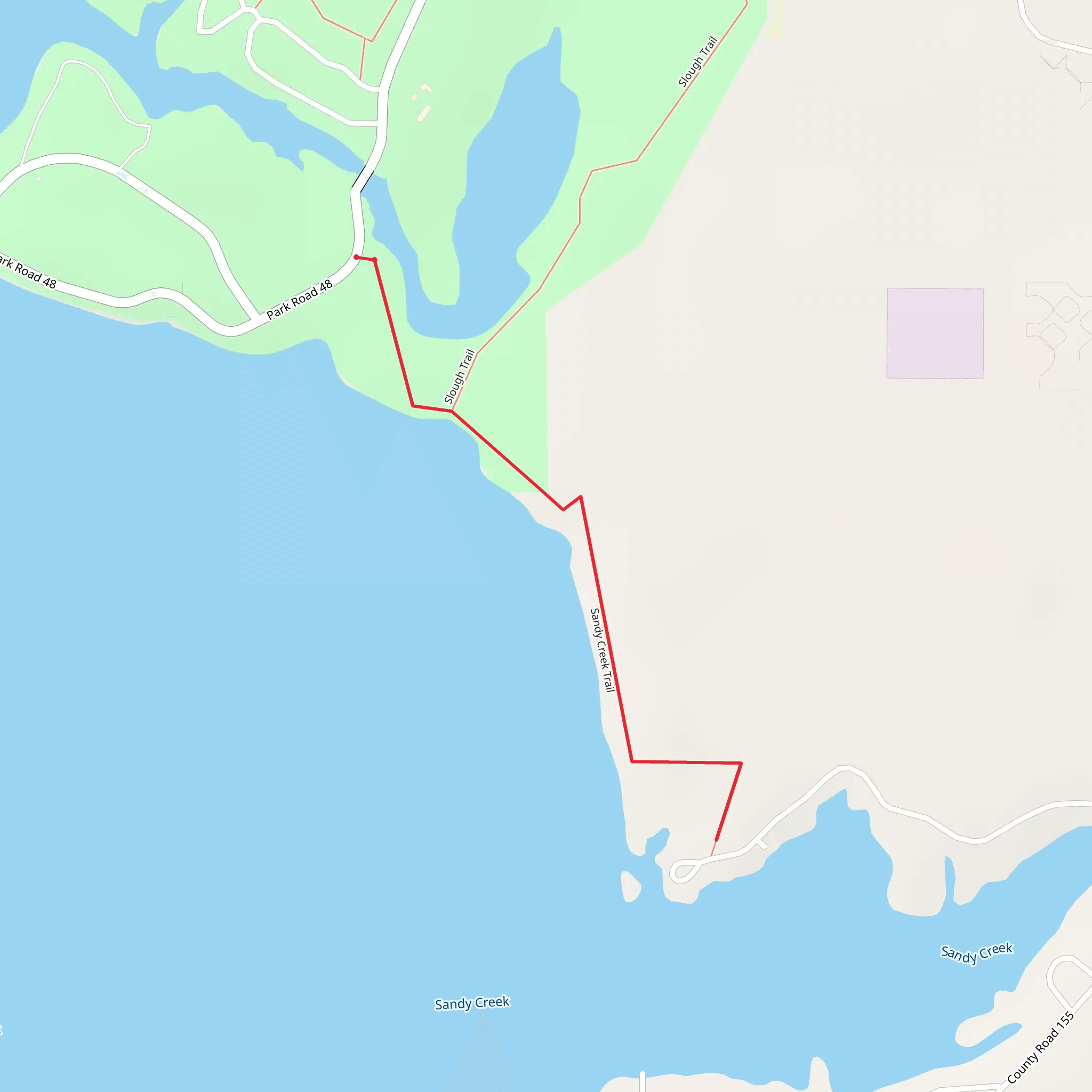 Sandy Creek Trail mobile static map