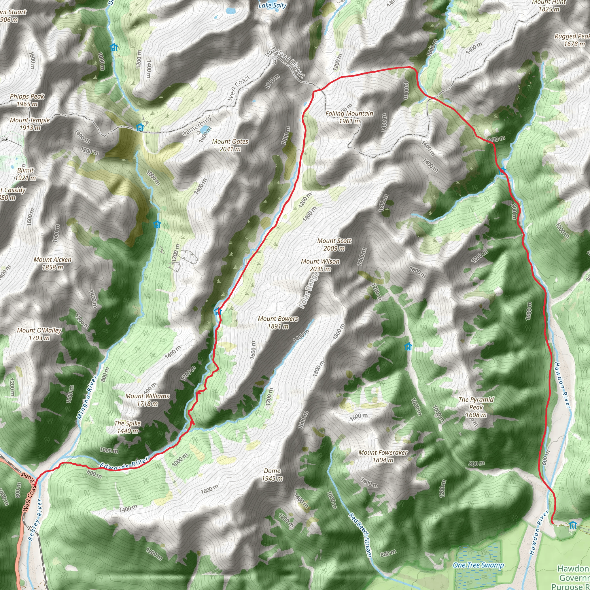 Edwards - Hawdon Route mobile static map