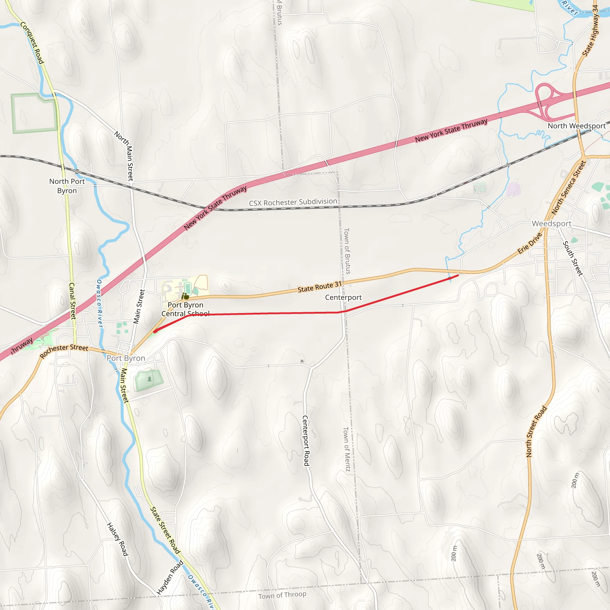 Erie Canalway Trail mobile static map