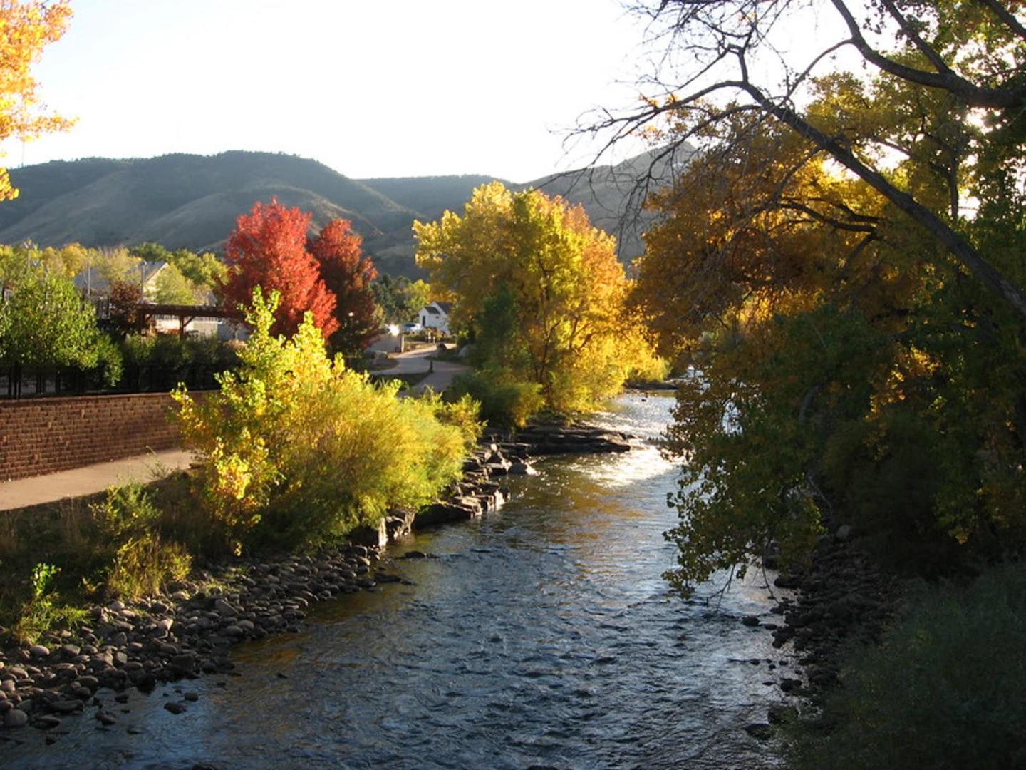 An image depicting the trail Clear Creek, Bass Lake and West Lake Loop Trail - Prospect Park and its surrounding area.