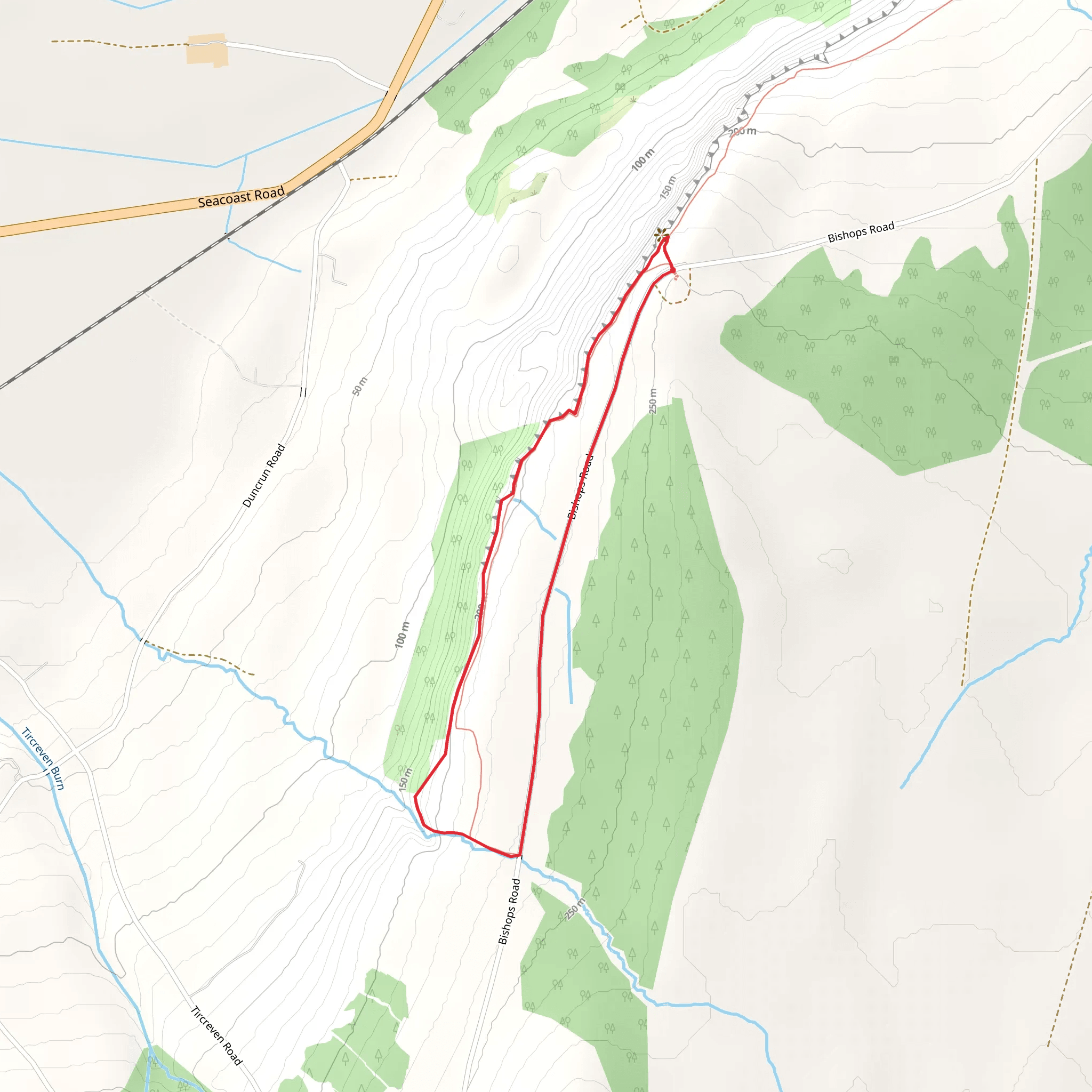 Gortmore to Hell’s Hole mobile static map