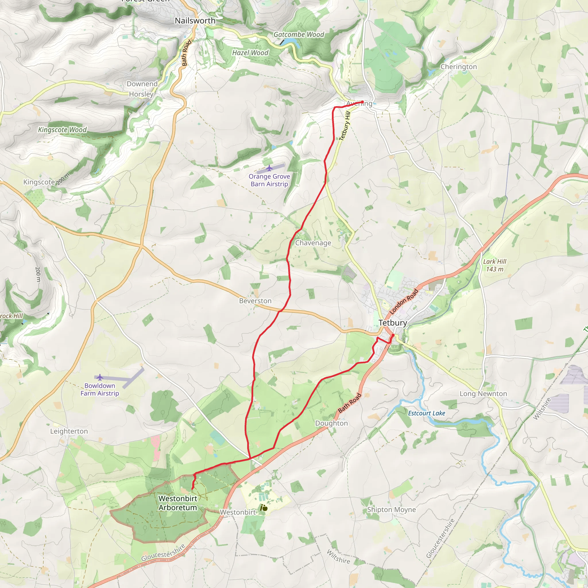 Tetbury Walk mobile static map