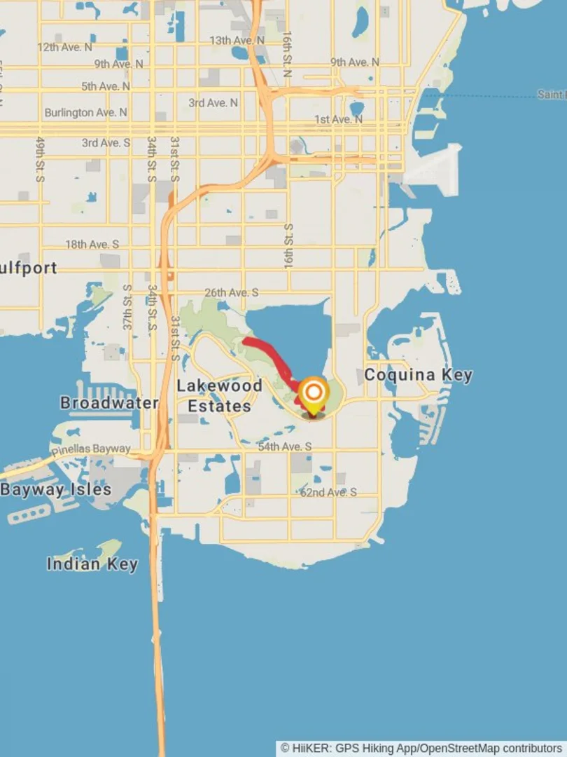 An image depicting the trail Boyd Hill Nature Preserve Loop - Lake Maggiore and its surrounding area.