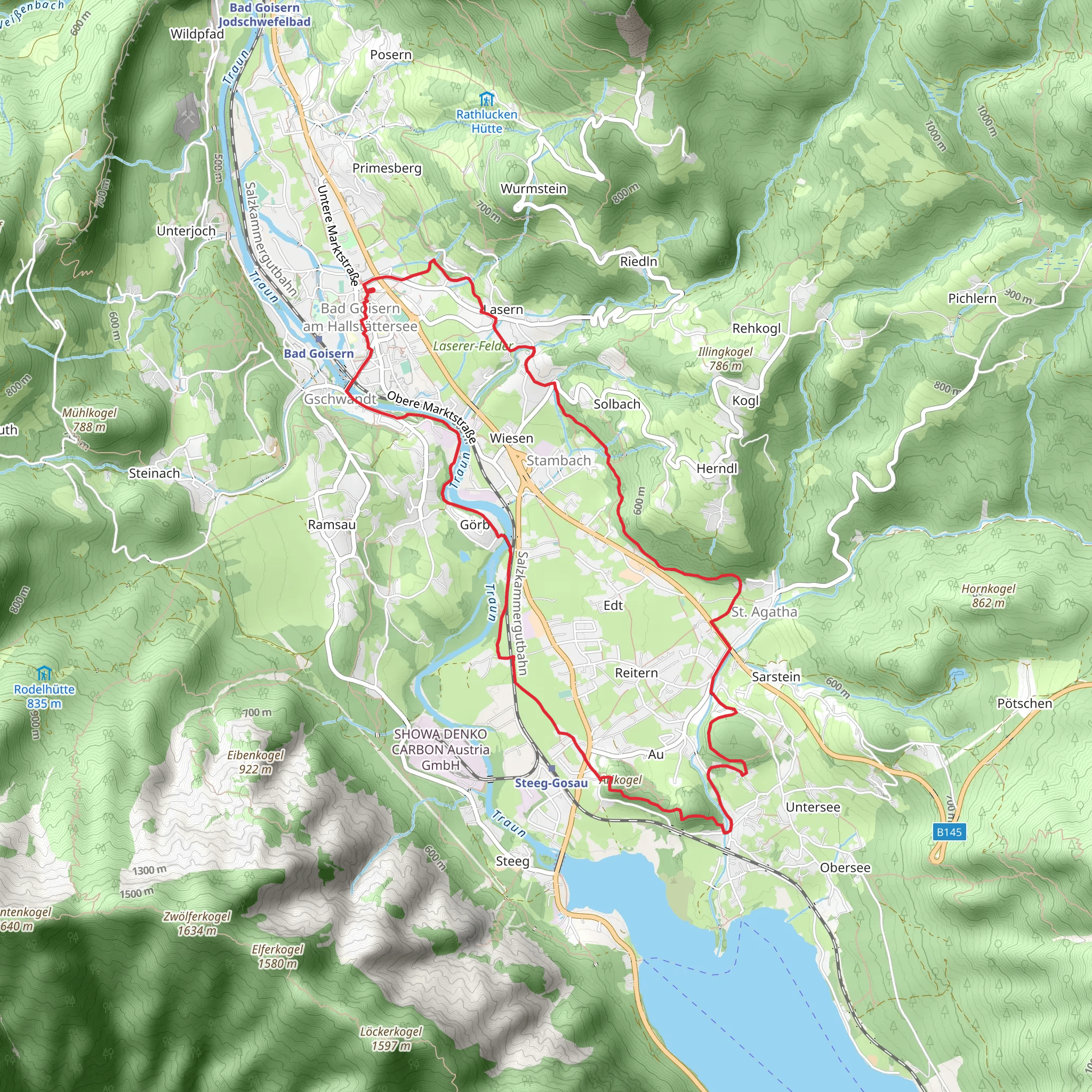 Walk to Maneck & Arikogel mobile static map