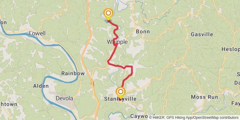 North Country Trail - Ohio stage 62 Map