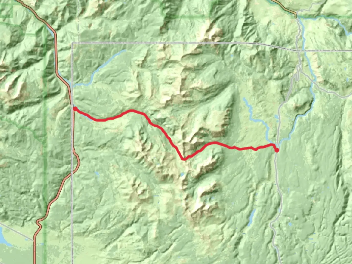An image depicting the trail Bighorn Pass Trail and its surrounding area.