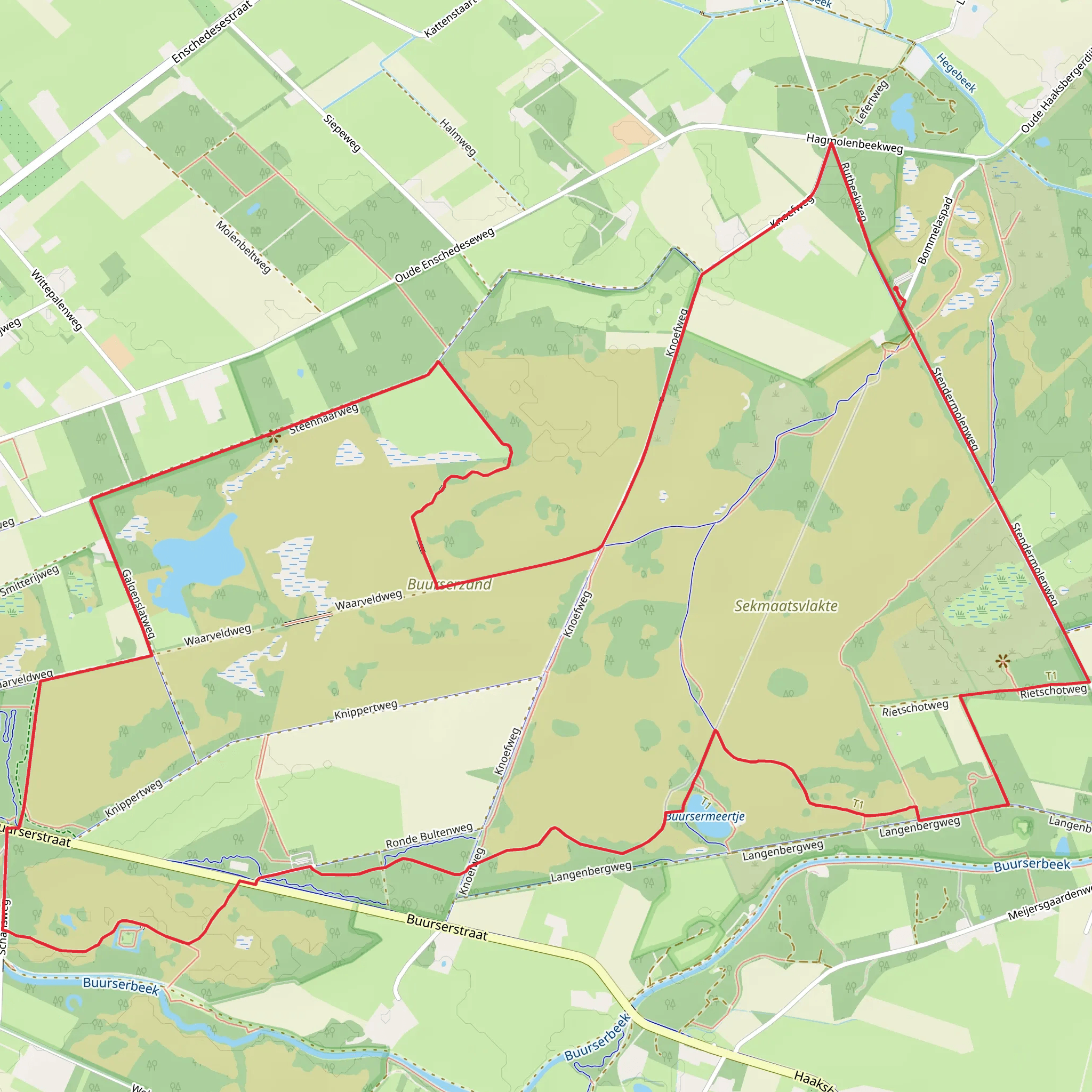Langenberg Weg, Steenhaar Weg and Stendermolen Weg mobile static map