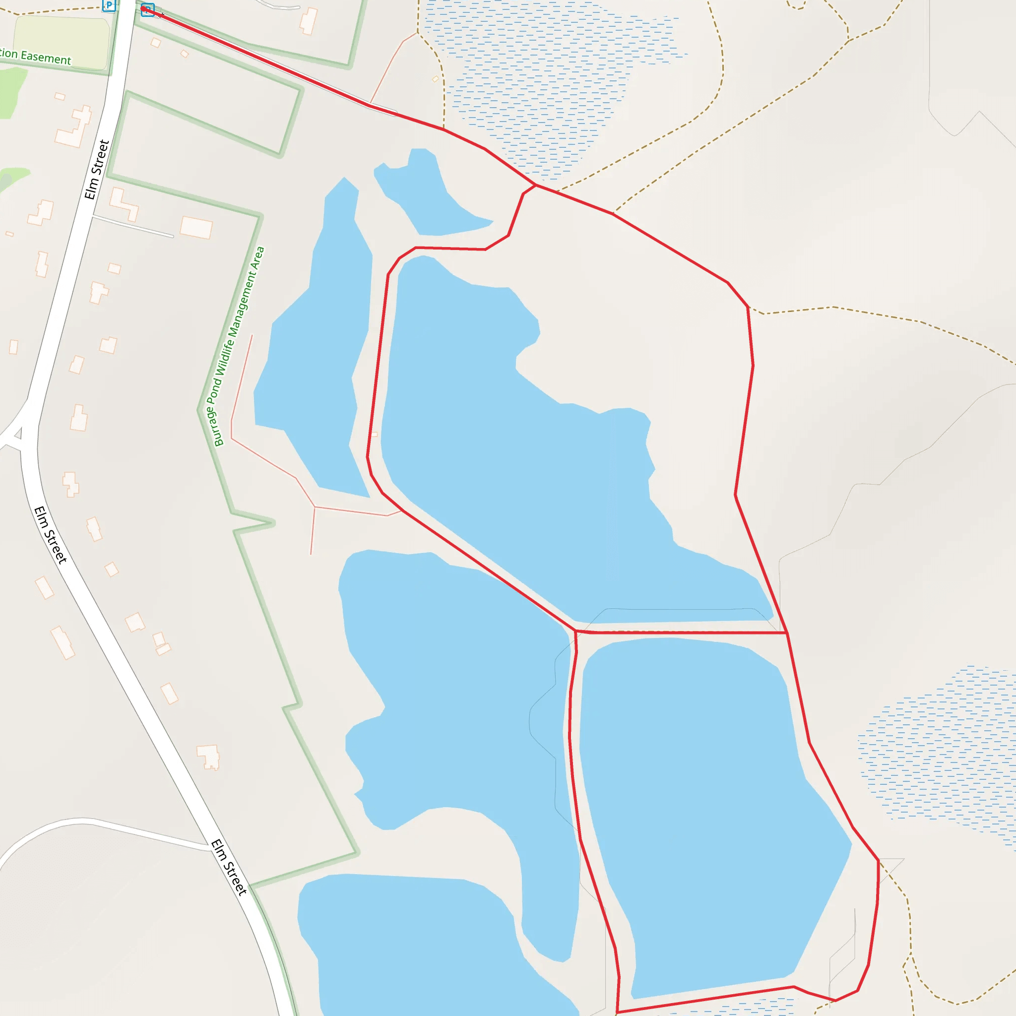 Burrage Pond Wildlife Management Area Loop mobile static map