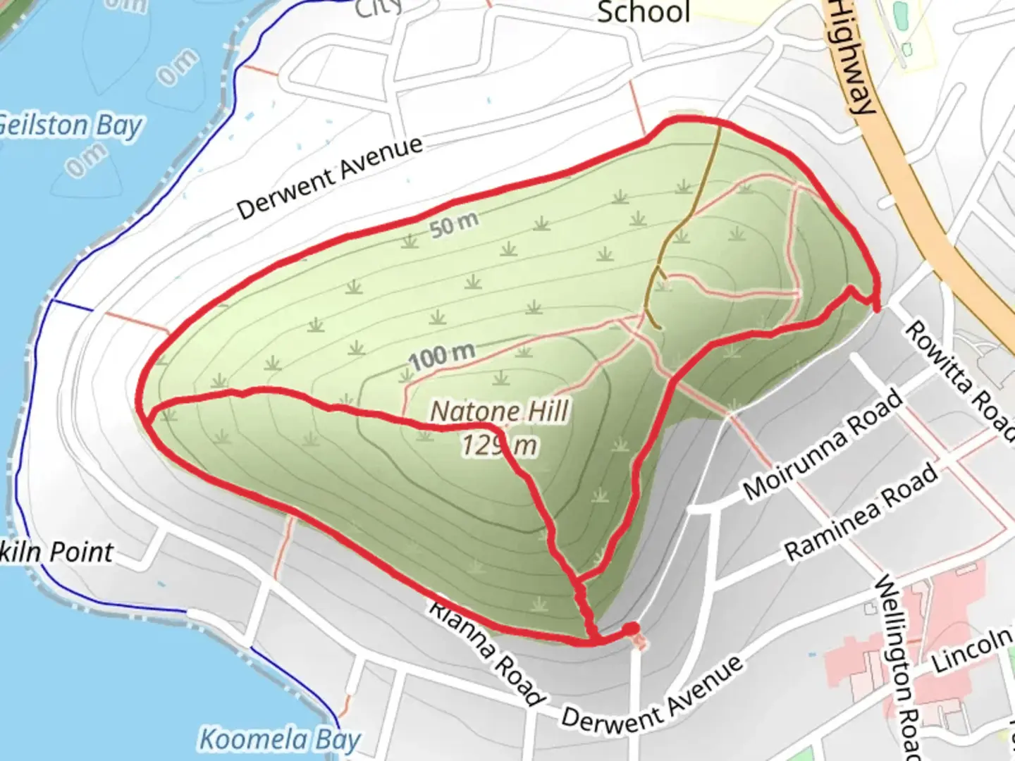 An image depicting the trail Natone Hill Circuit Track and its surrounding area.