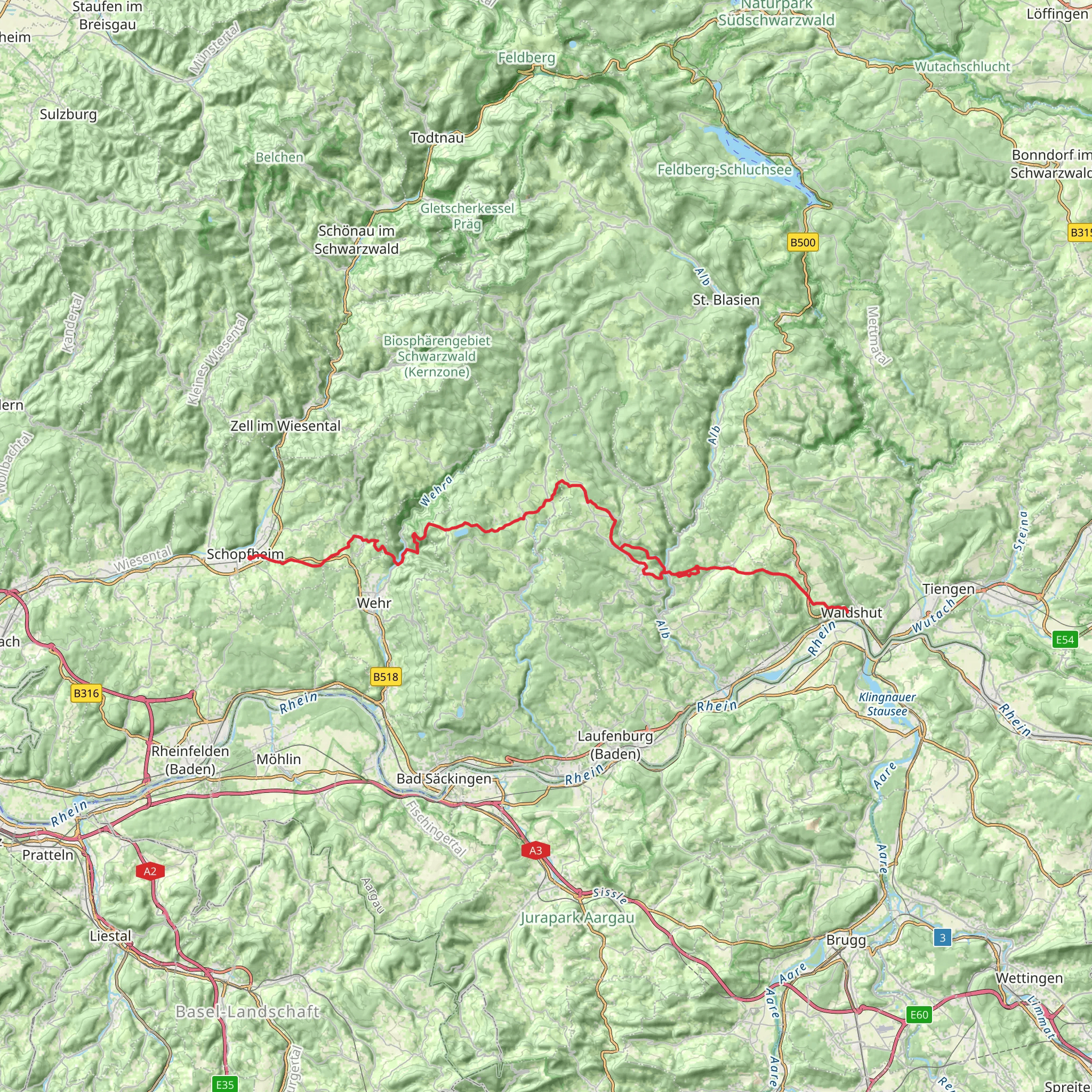 Hotzenwald Querweg mobile static map