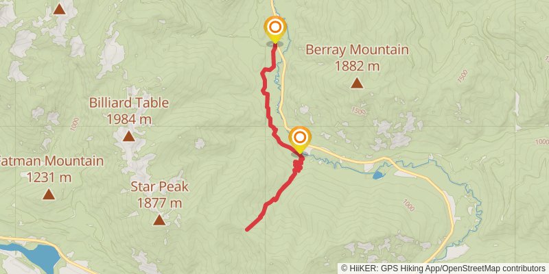 Napoleon Gulch Trail via Dry Creek Trail stage 2 Map