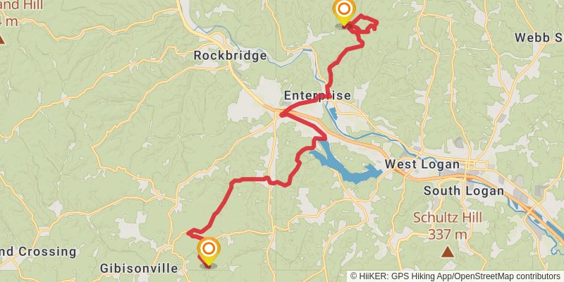 American Discovery Trail North Route stage 58 Map