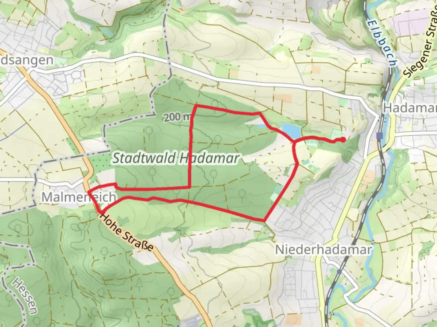 An image depicting the trail RWW 2 Loop and its surrounding area.