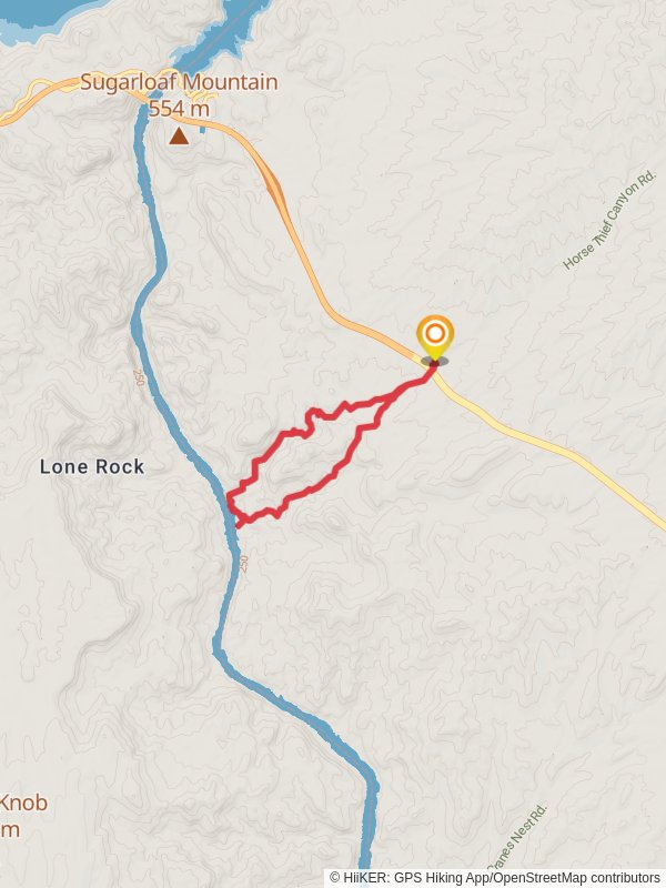 White Rock Canyon Trail and Arizona Hot Springs Trail Loop mobile static map