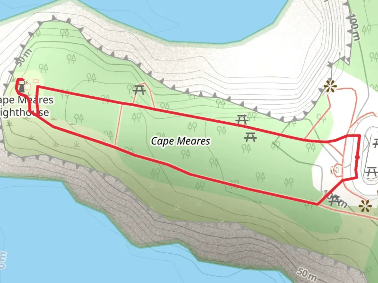 An image depicting the trail Cape Meares Loop and its surrounding area.