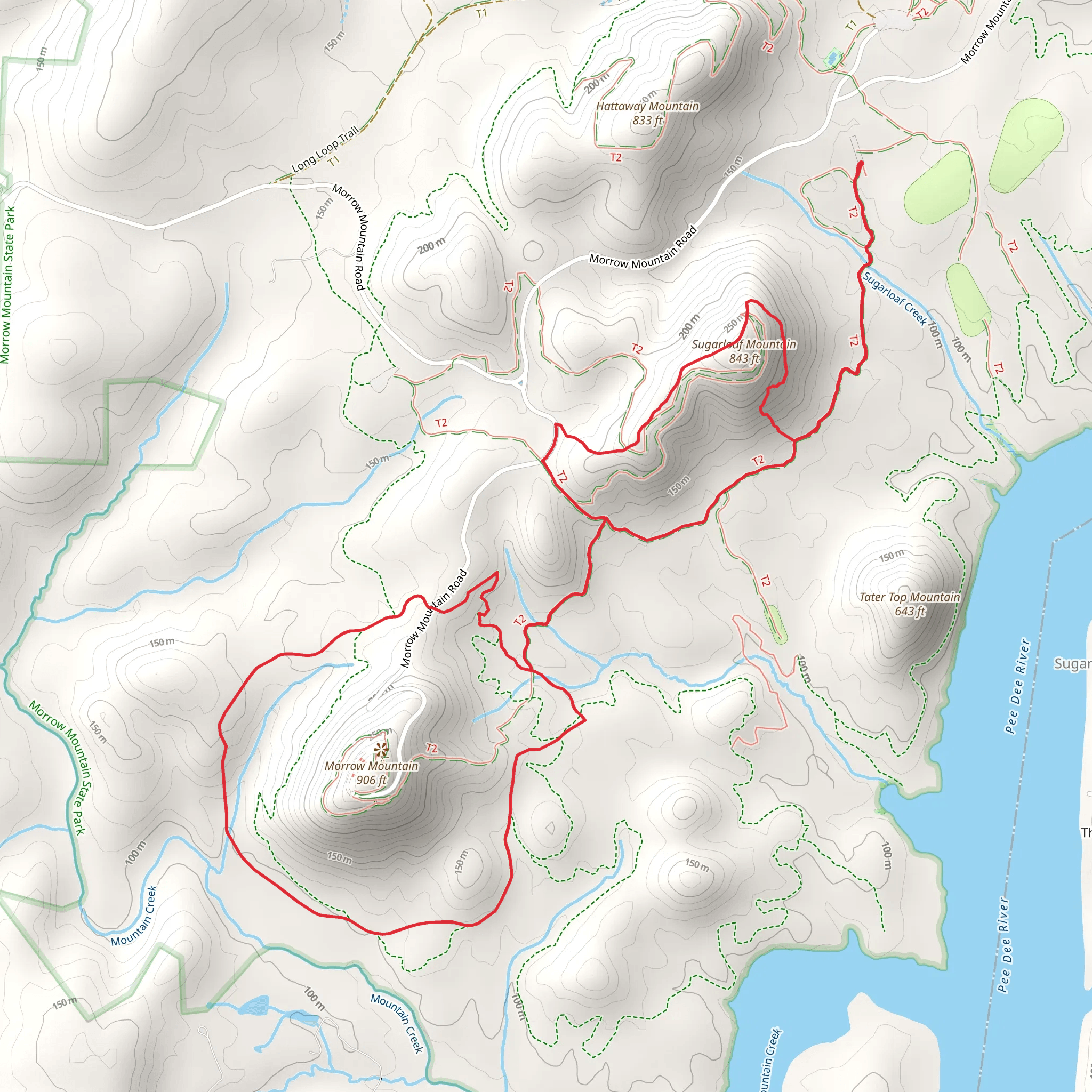 Sugarloaf Mountain and Short Loop Trail mobile static map