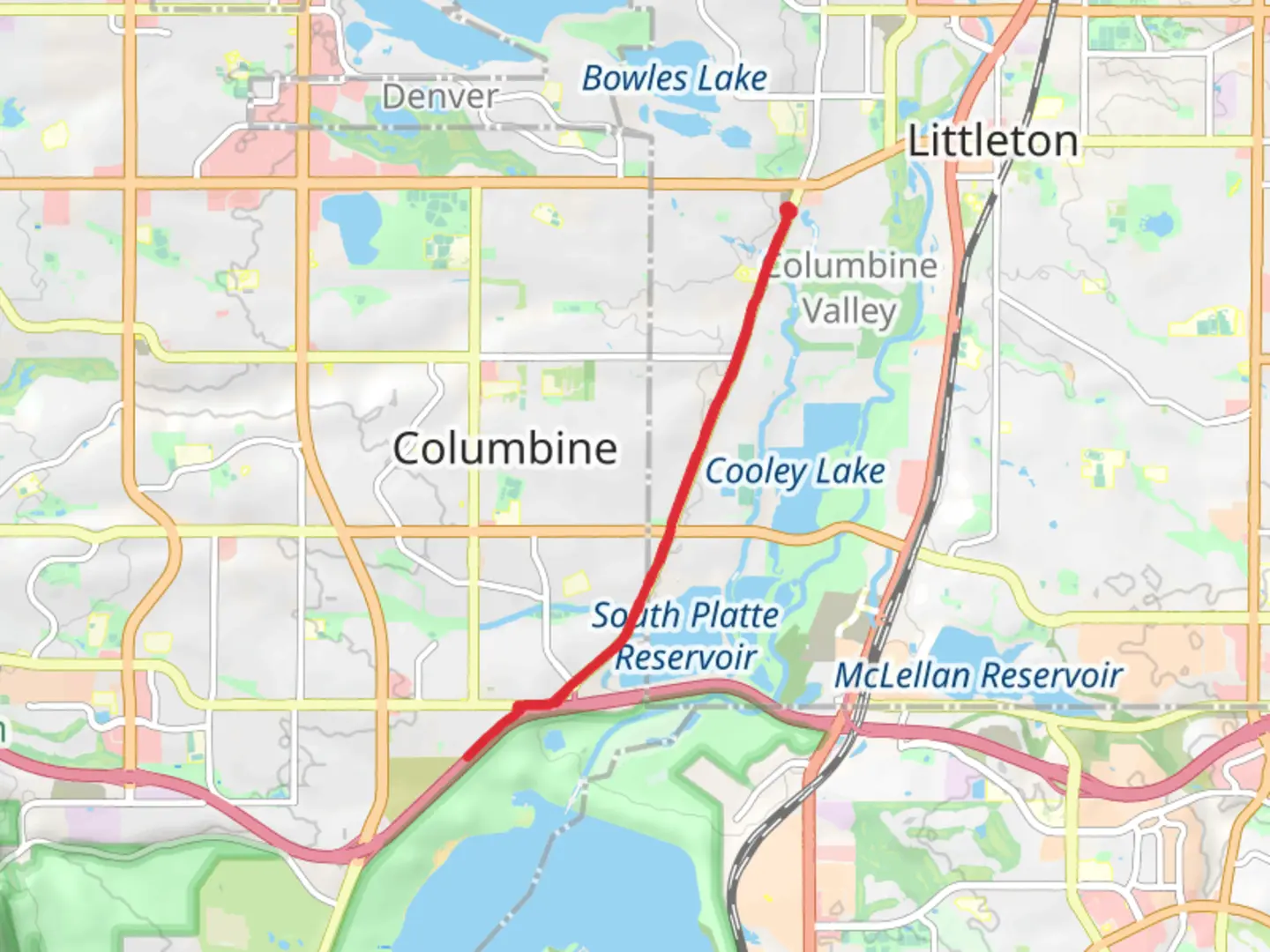 An image depicting the trail Columbine Trail and its surrounding area.