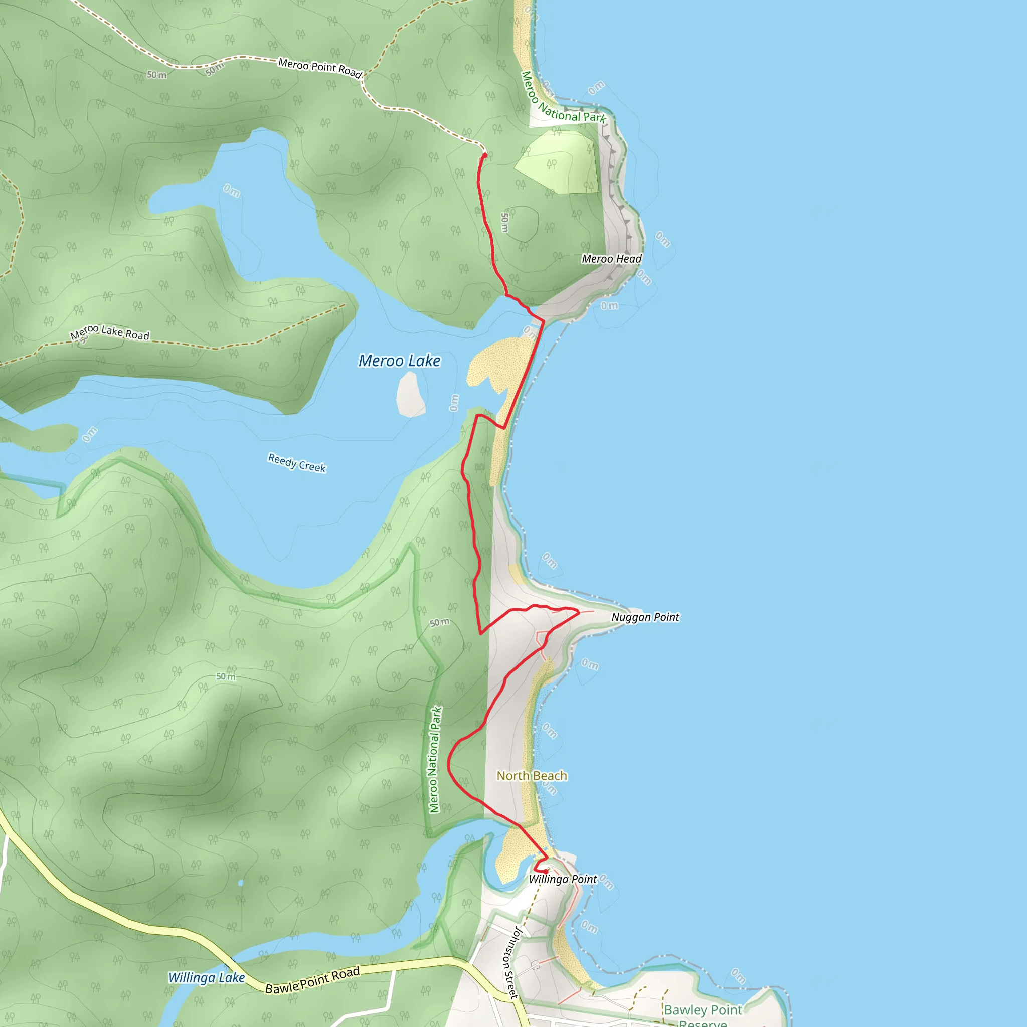 Nuggan Point Track mobile static map