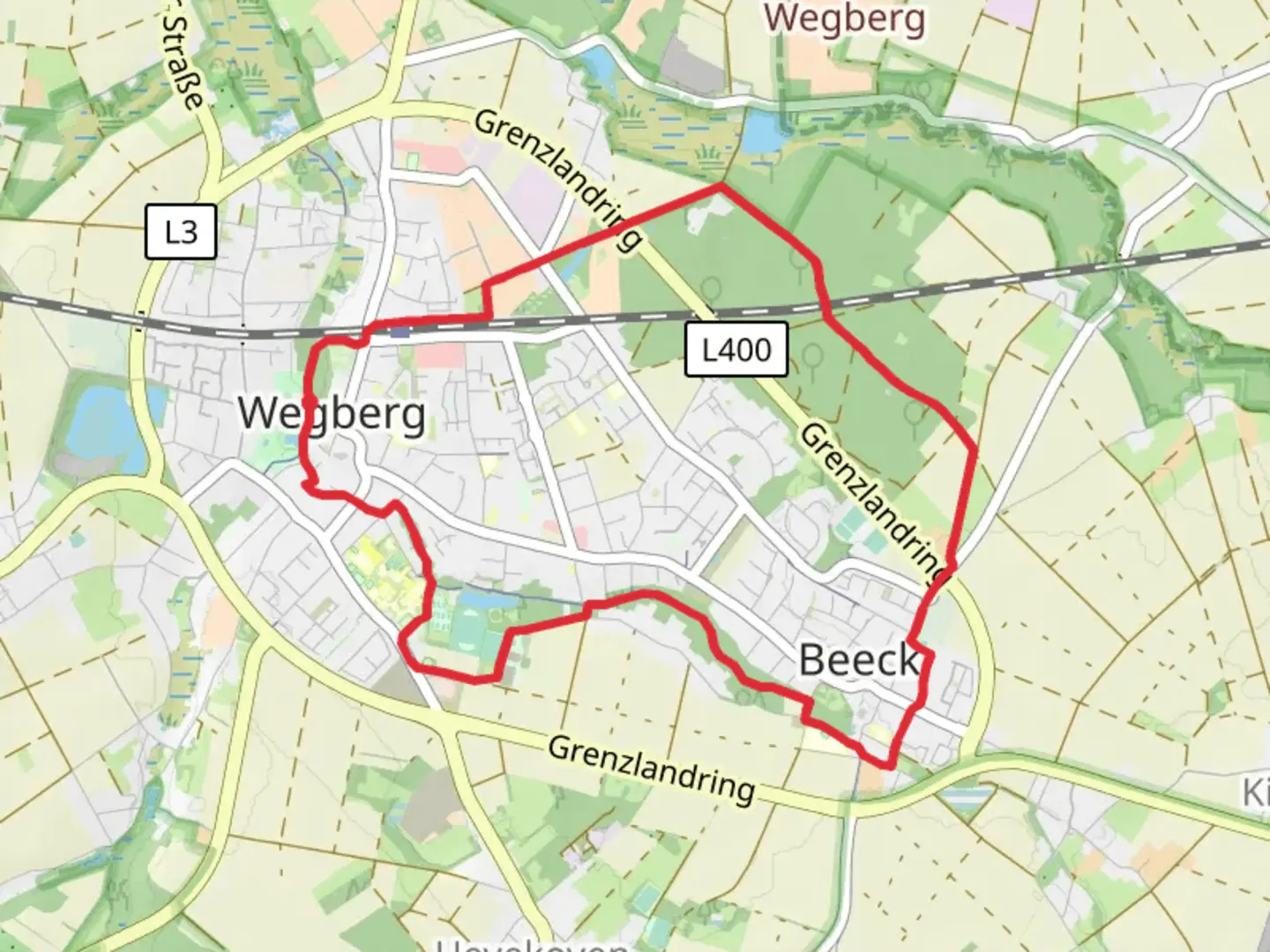 An image depicting the trail Alsbachtal and Flachsroute and its surrounding area.