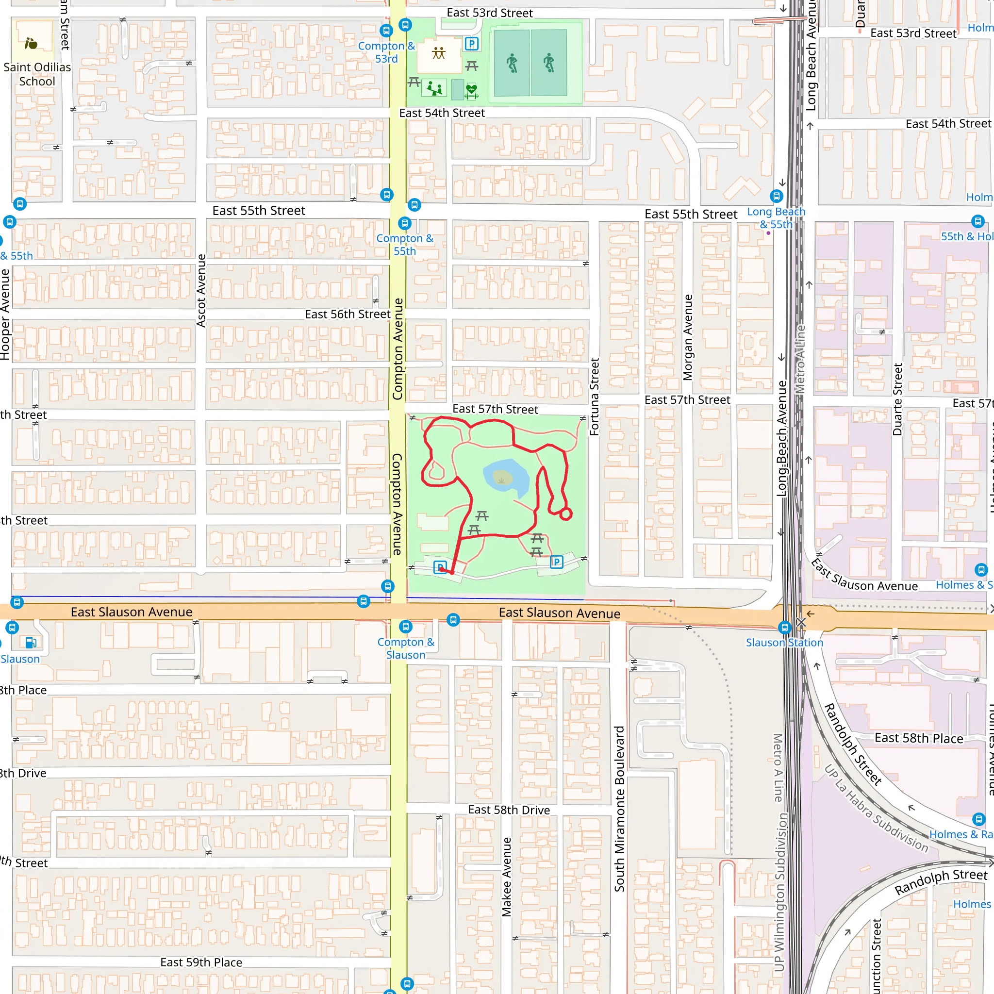 Augustus F Hawkins Natural Park Loop mobile static map