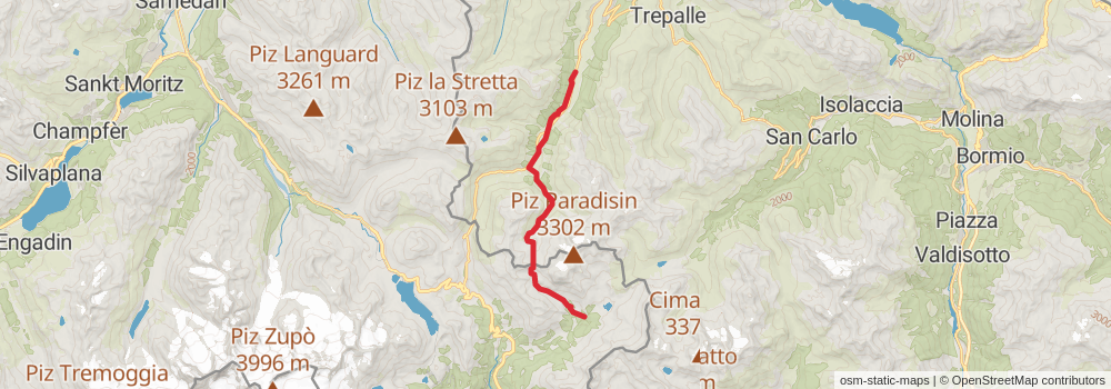 Sentiero Italia - Alps Section stage 72 Map