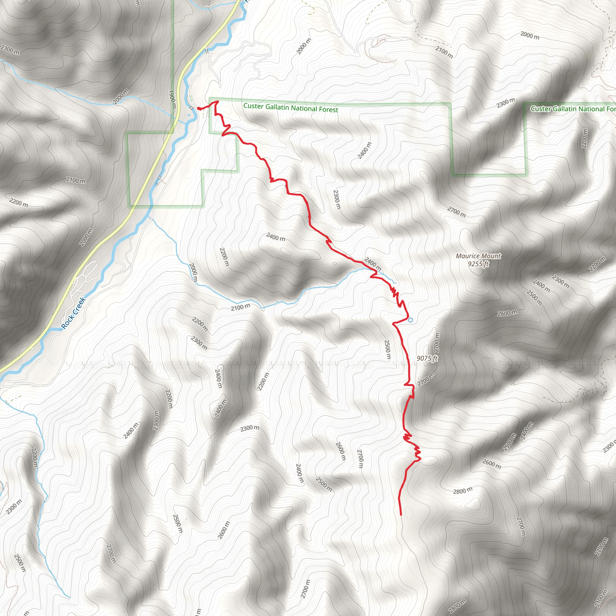 Maurice Creek mobile static map