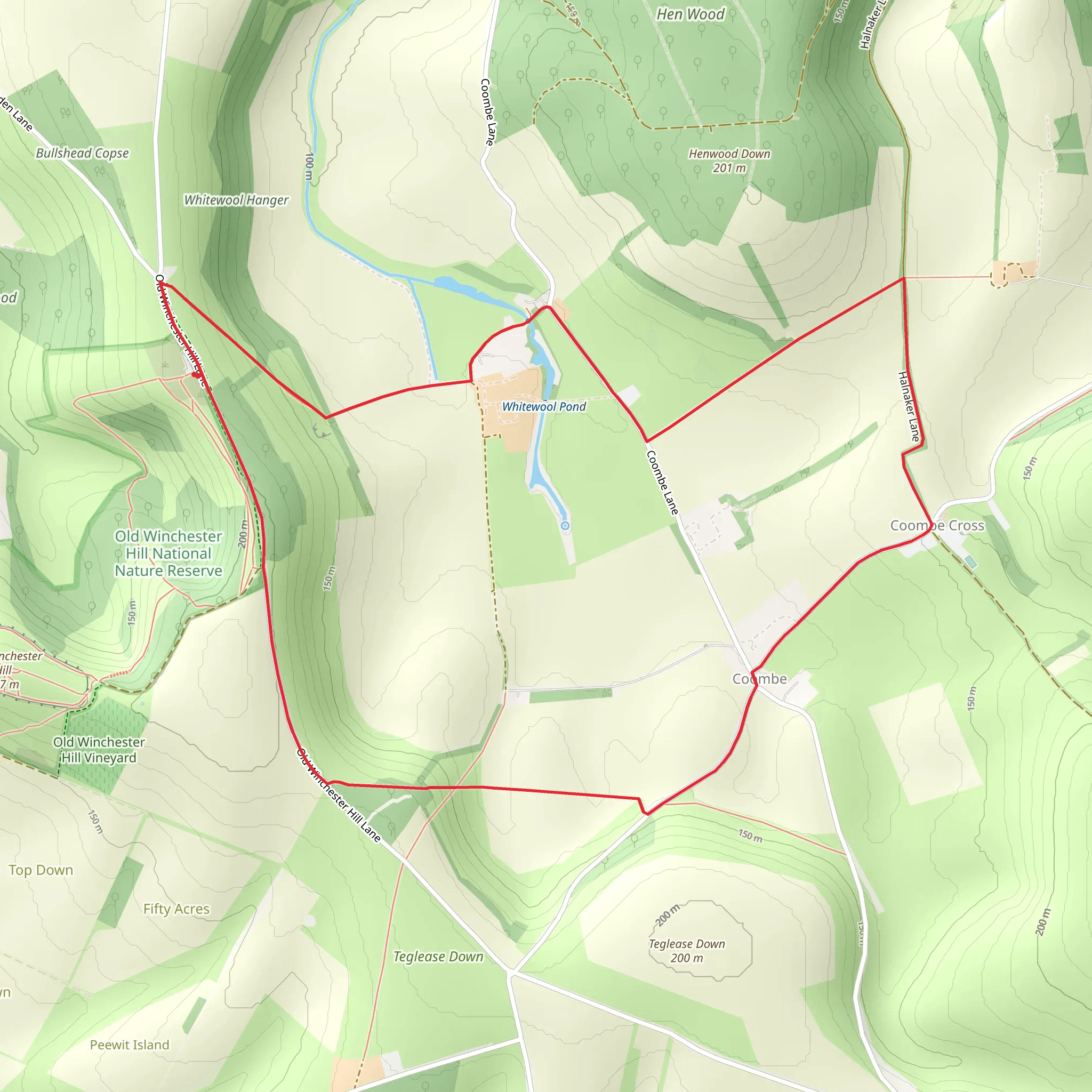 Coombe Circular Path mobile static map