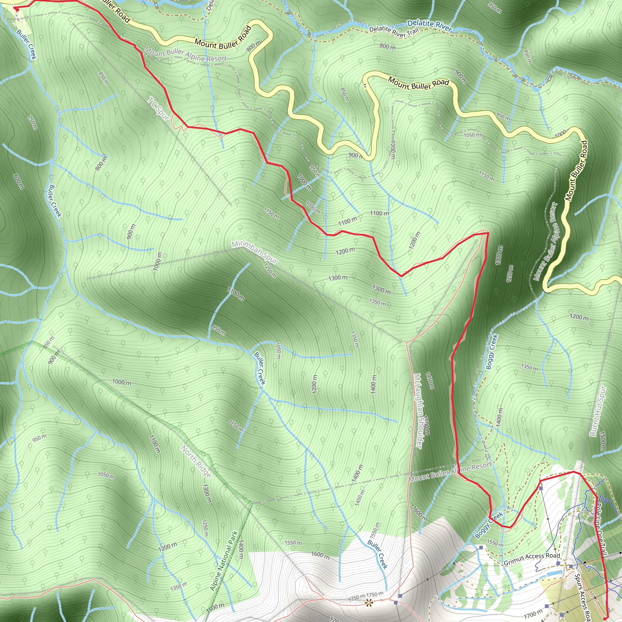 Klingsporn Bridle Track mobile static map