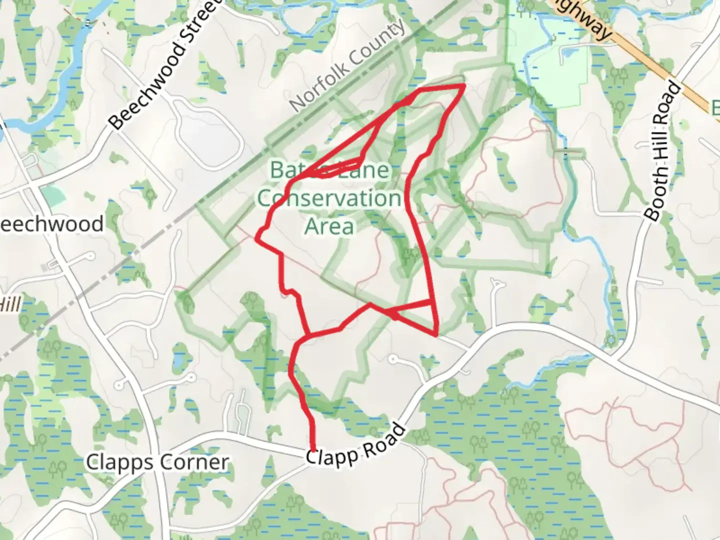 An image depicting the trail Old Place of Interment Loop Trail and its surrounding area.