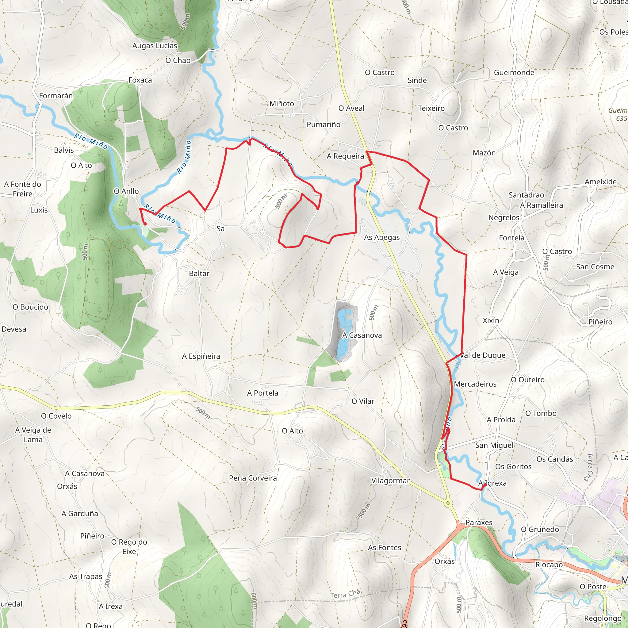Augas de Fomina PR G 153 mobile static map